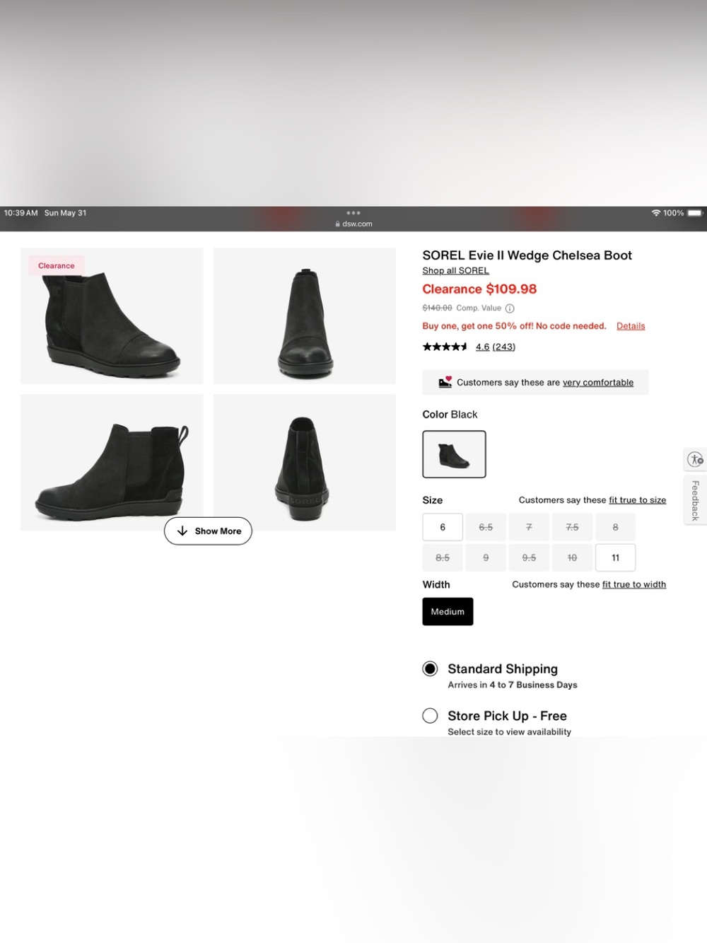 Sorel Black Women's Chelsea Ankle Boots - Picture 9 of 9